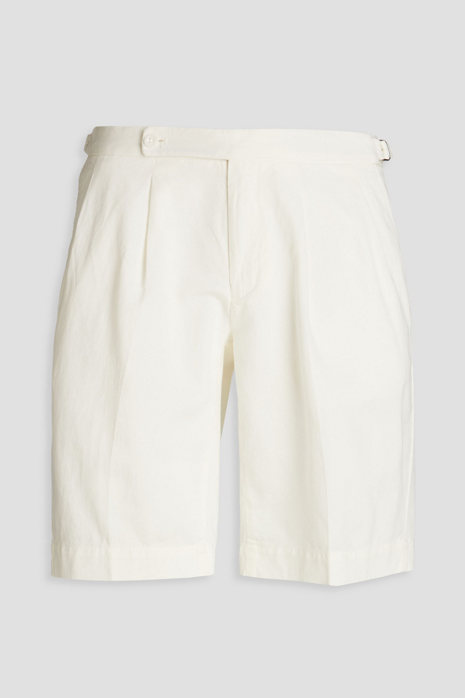 Slowear Incotex Cotton And Linen-blend Twill Chino Shorts In Ivory