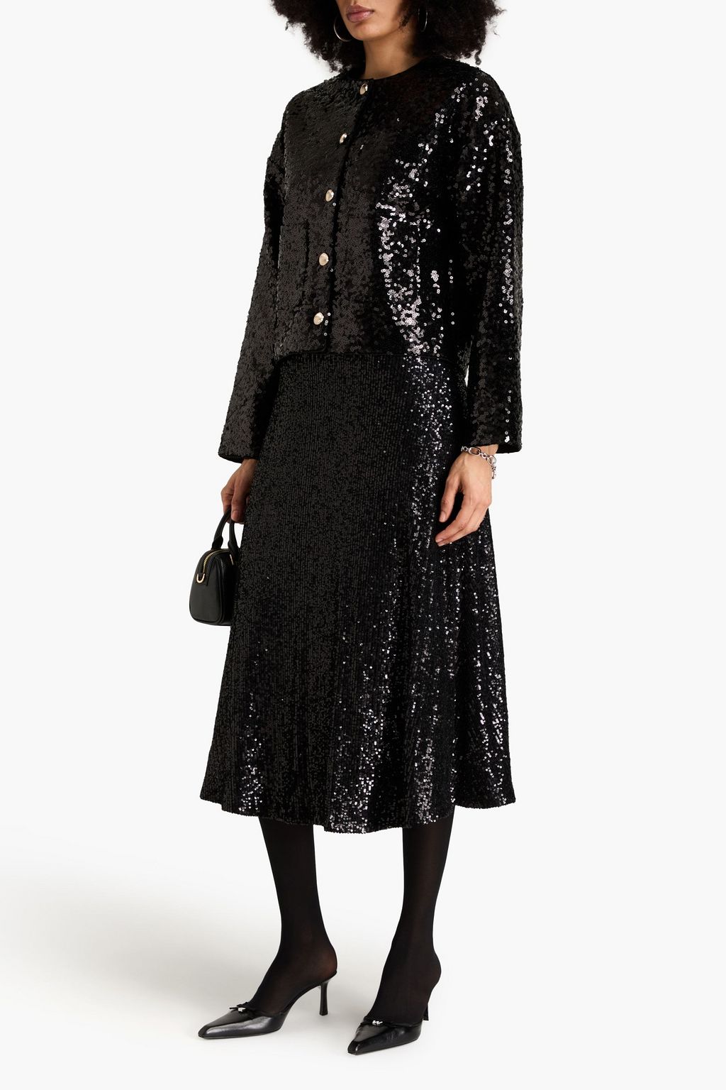 CLAUDIE PIERLOT 시퀸 장식 저지 재킷