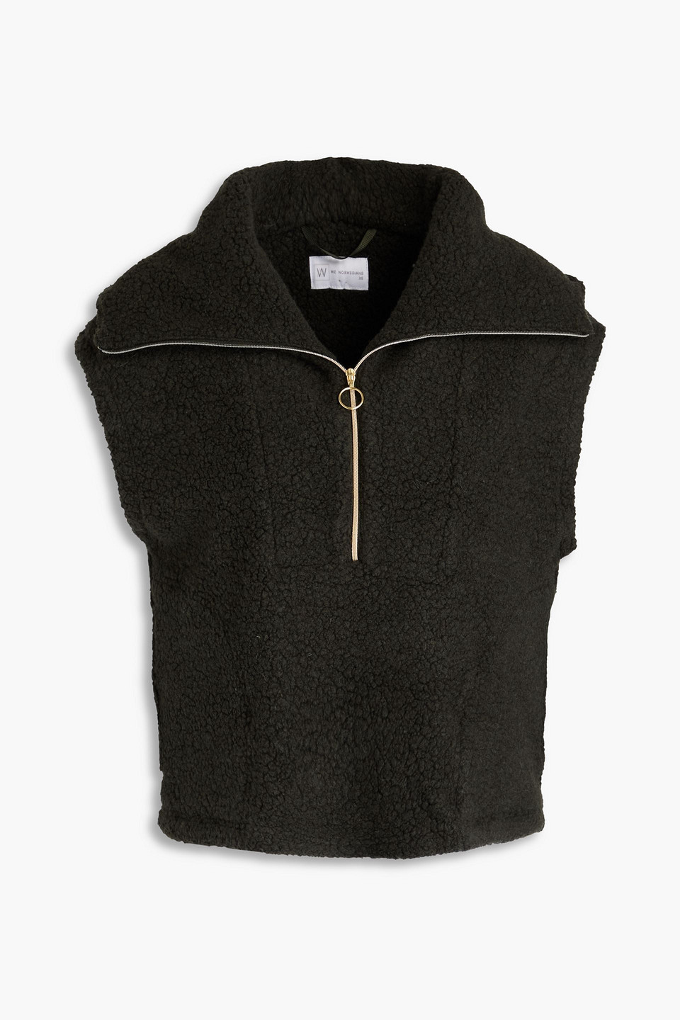 1963 Alta cropped hooded merino wool-blend vest