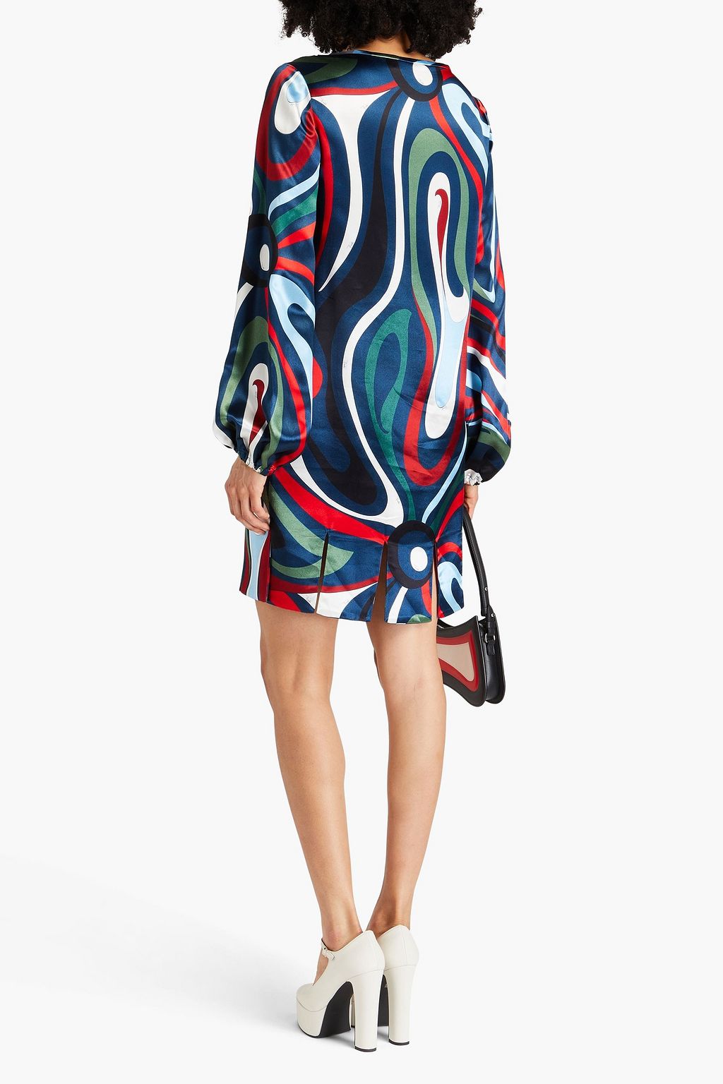 PUCCI فستان قصير من الساتان مزين بطبعات