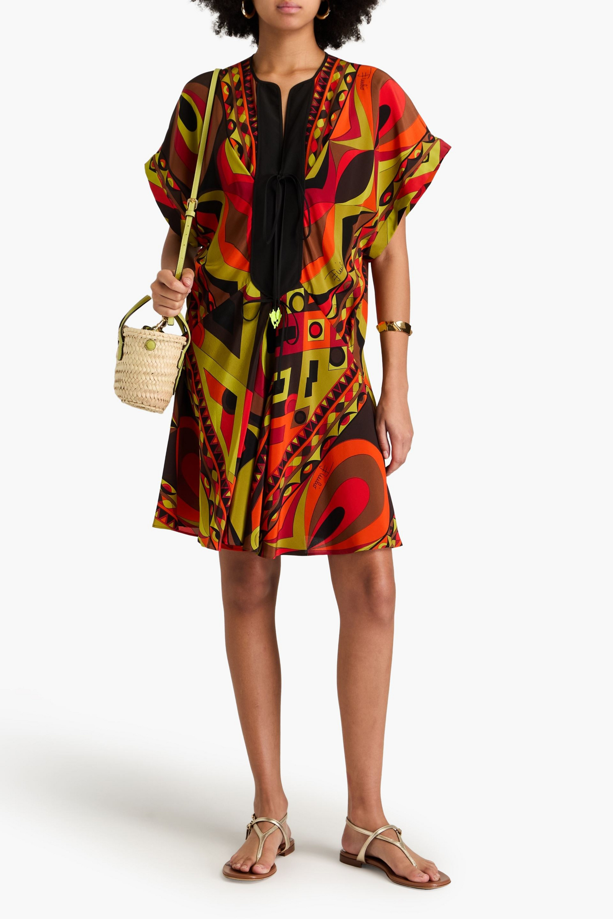 Pucci Printed silk crepe de chine kaftan