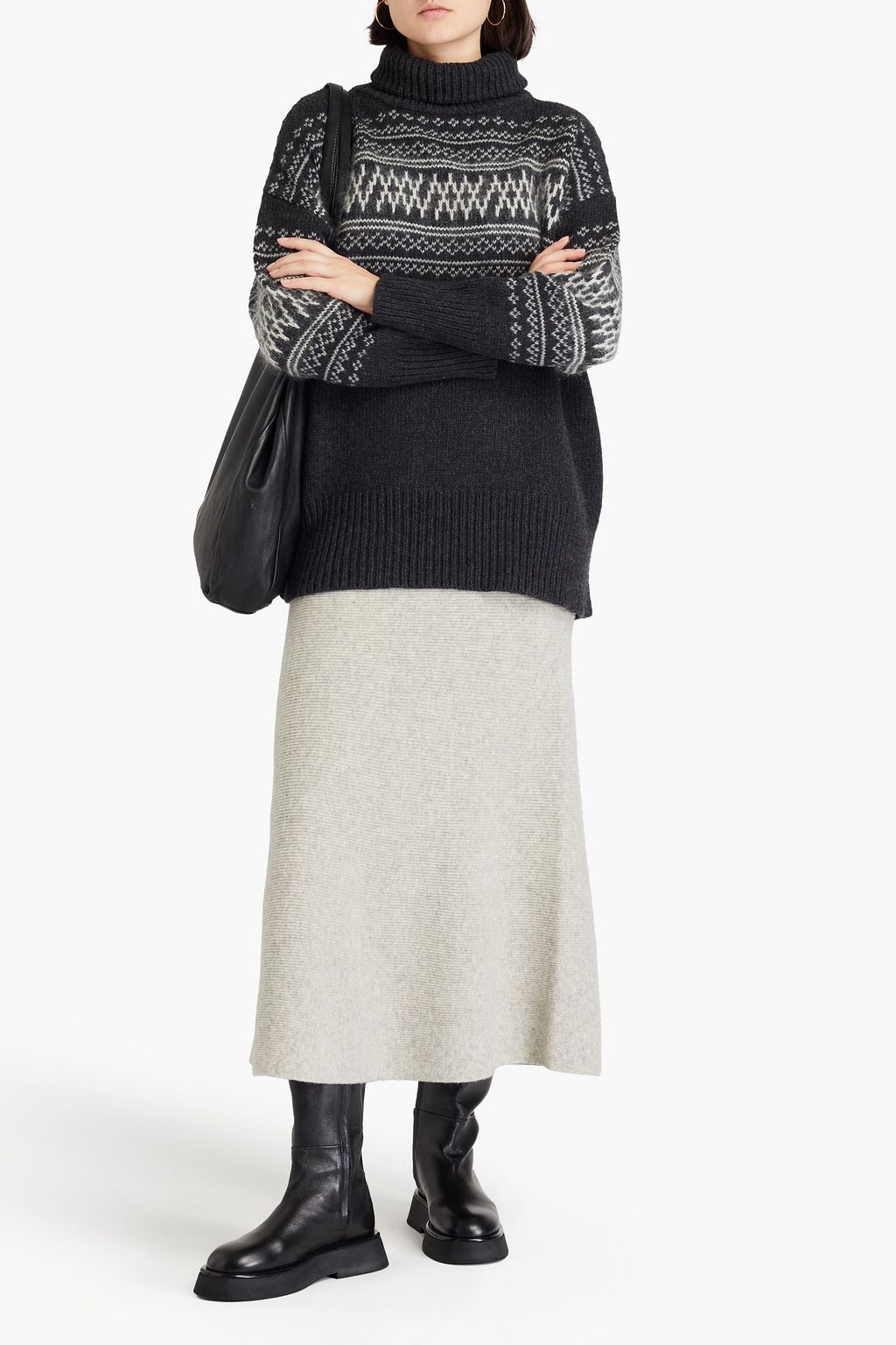 WE NORWEGIANS Fair Isle merino wool and cashmere-blend turtleneck sweater