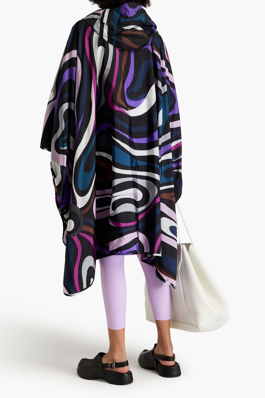 PUCCI シェル フード付きケープ プリント入り