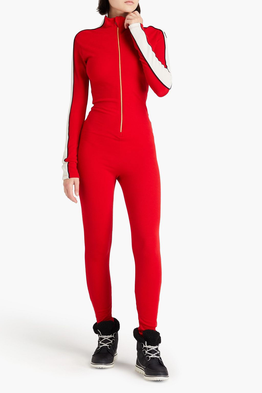 WE NORWEGIANS Merino wool-blend piqué jumpsuit