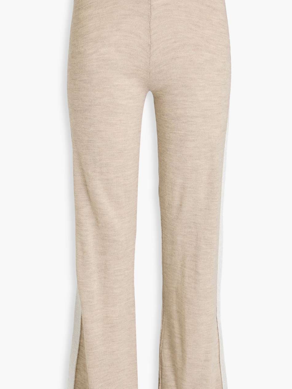 geilo striped merino wool-blend flared pants