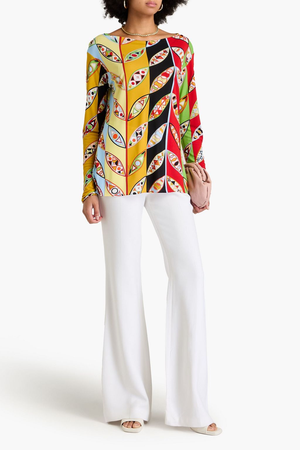 PUCCI Printed stretch-crepe shirt