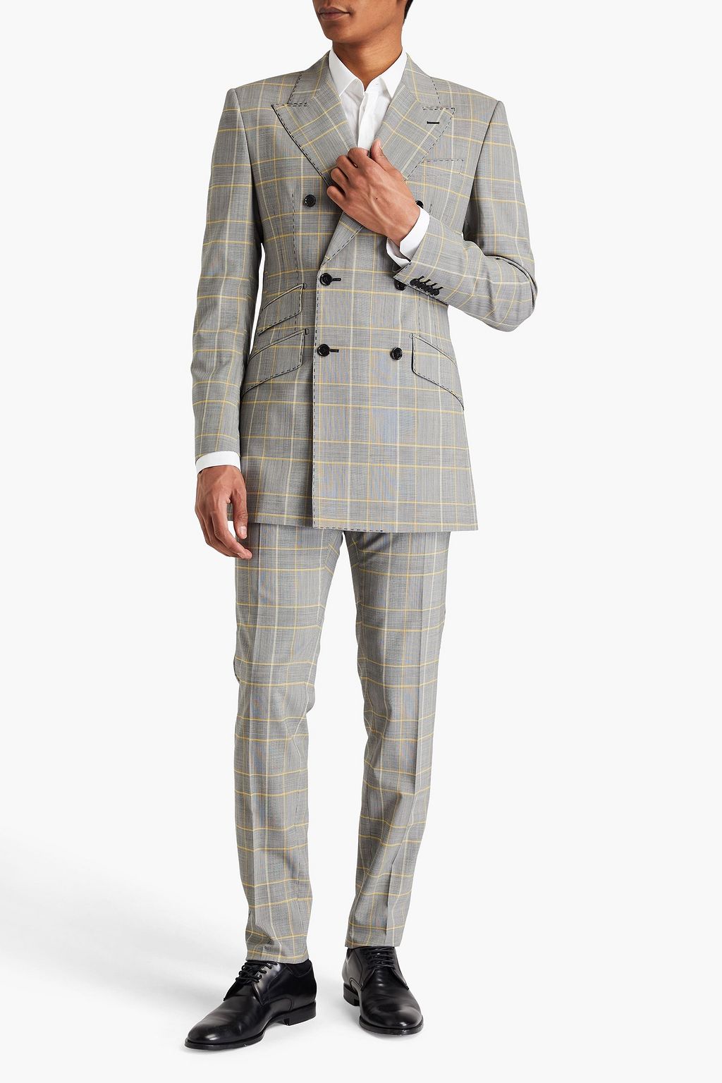 DOLCE&GABBANA Anzug aus einer Wollmischung mit Glencheck-Muster