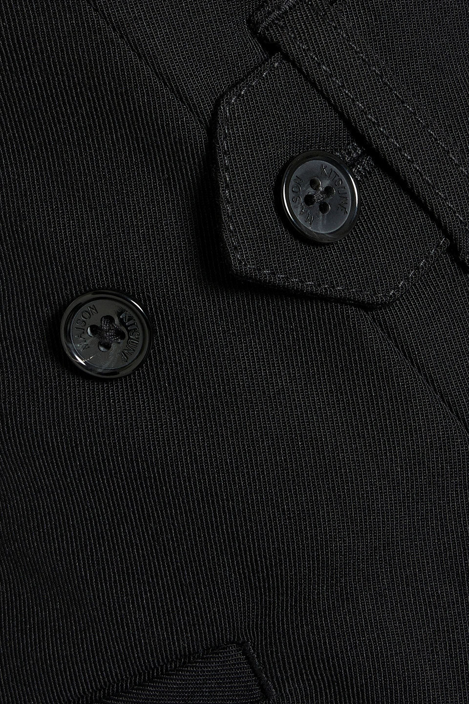 MAISON KITSUNÉ PLEATED TWILL TAPERED PANTS