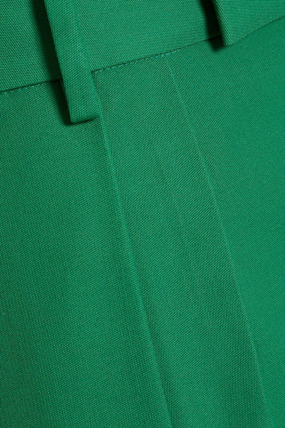MAISON KITSUNÉ PLEATED WOVEN TAPERED PANTS