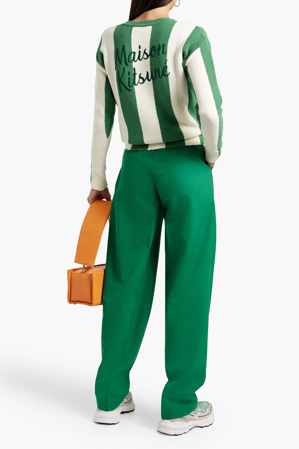 MAISON KITSUNÉ Pleated woven tapered pants