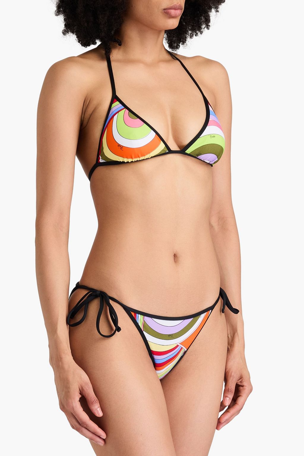 PUCCI Printed triangle bikini top