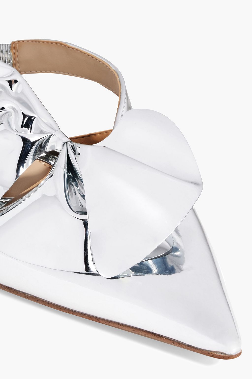 SAM EDELMAN Veranda embellished faux mirrored-leather mules
