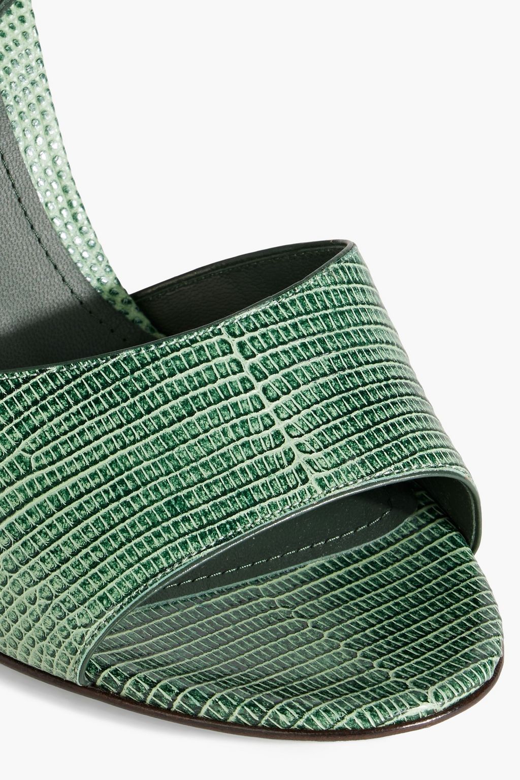 FERRAGAMO Lizard-effect leather sandals