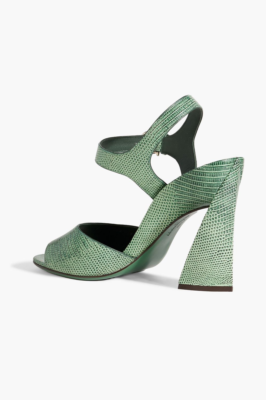 FERRAGAMO Lizard-effect leather sandals