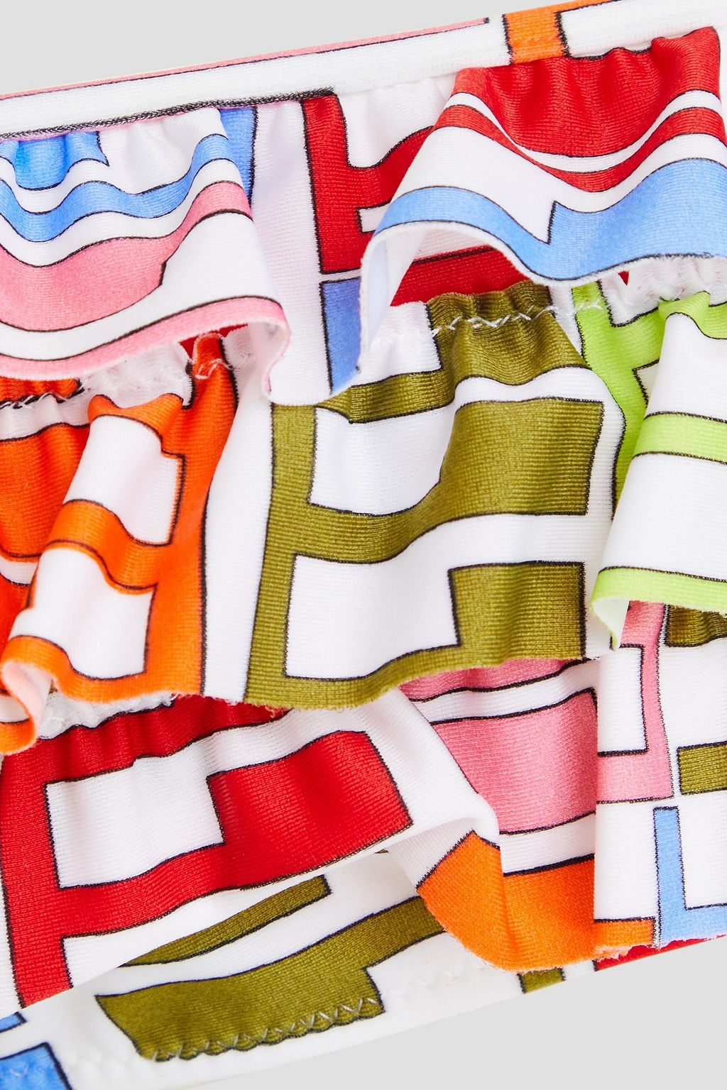 PUCCI توب بيكيني بتصميم باندو ومزين بطبعات