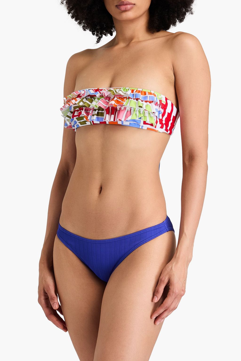 PUCCI توب بيكيني بتصميم باندو ومزين بطبعات