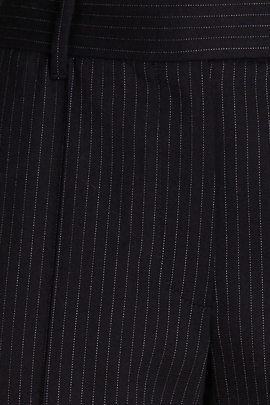 BRUNELLO CUCINELLI Hose mit geradem Bein aus einer Wollmischung mit Nadelstreifen und Zierperlen