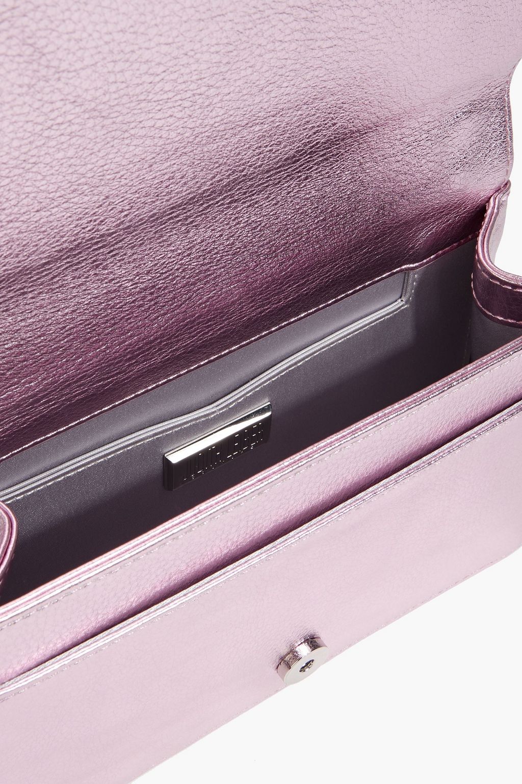 JUDITH LEIBER COUTURE Cricket Clutch aus Narbenleder mit Kristallverzierung