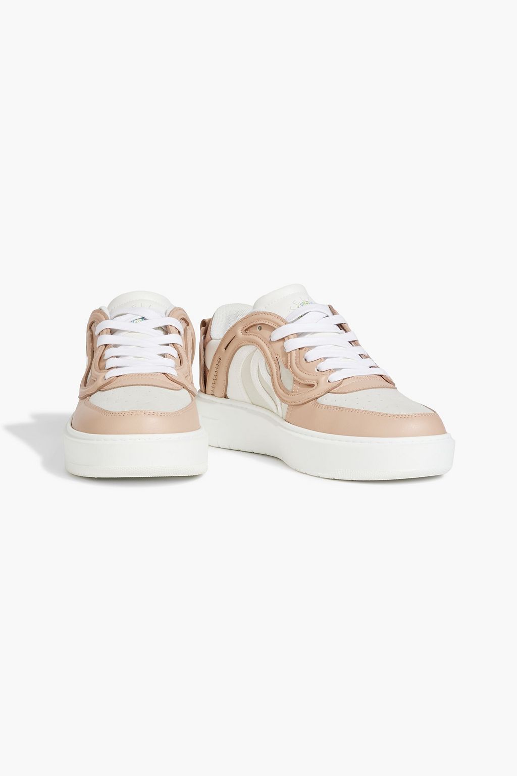 STELLA MCCARTNEY S-Wave 1 two-tone faux leather and suede sneakers