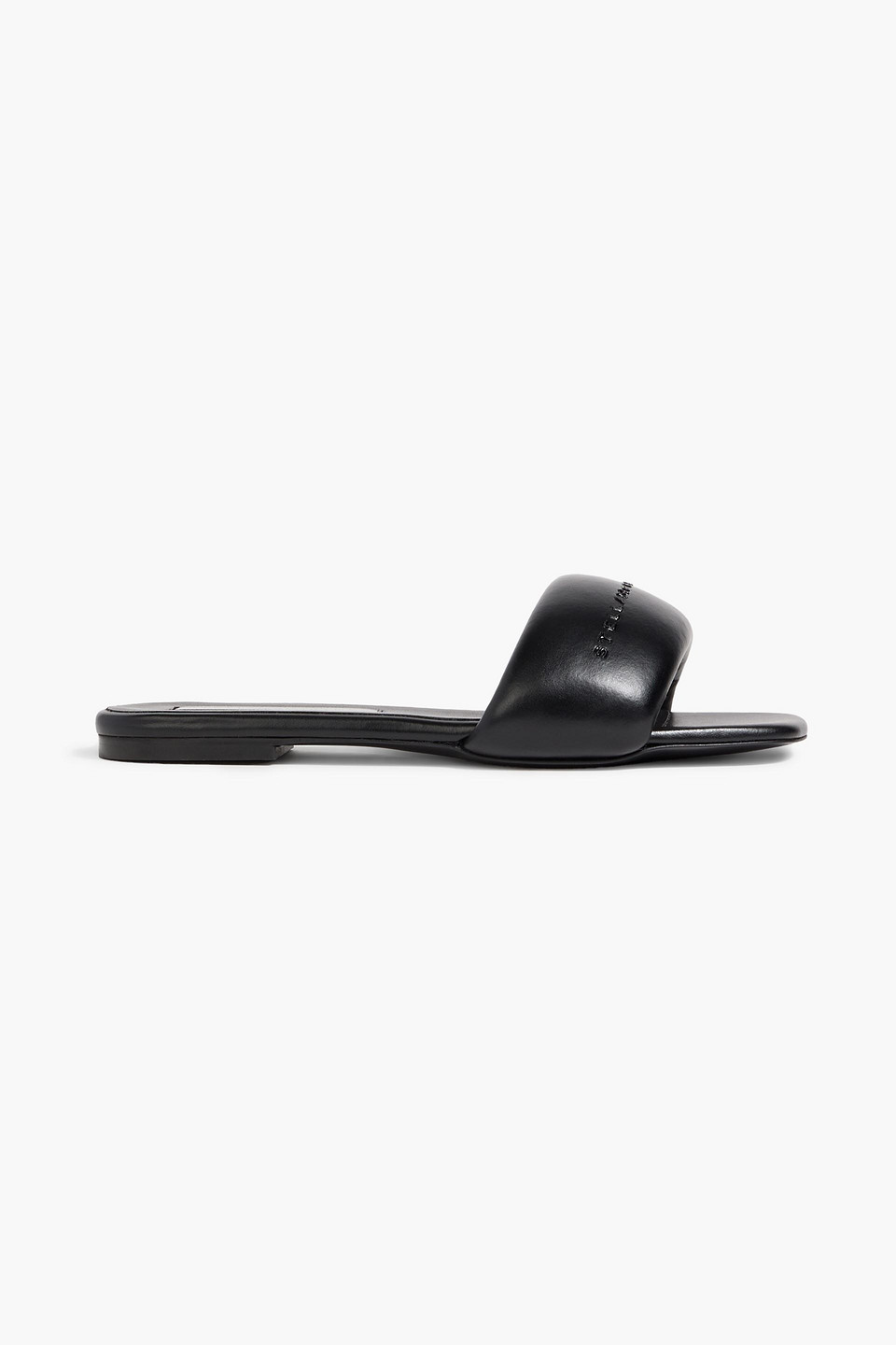 Stella Mccartney Padded Faux Leather Slides In Black | ModeSens