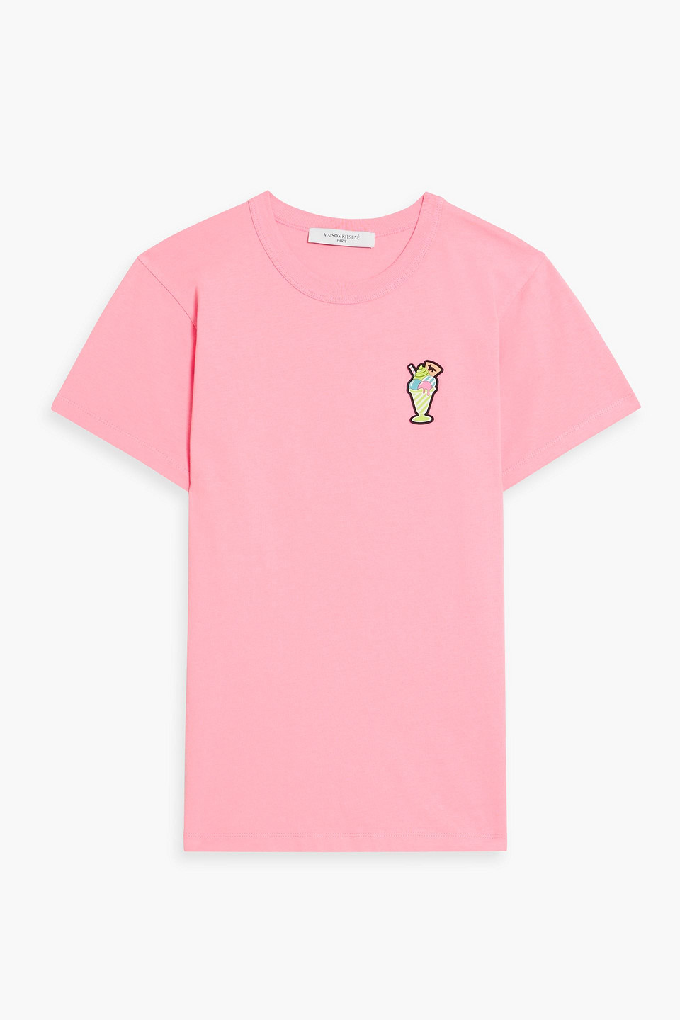 MAISON KITSUNÉ APPLIQUÉD COTTON-JERSEY T-SHIRT