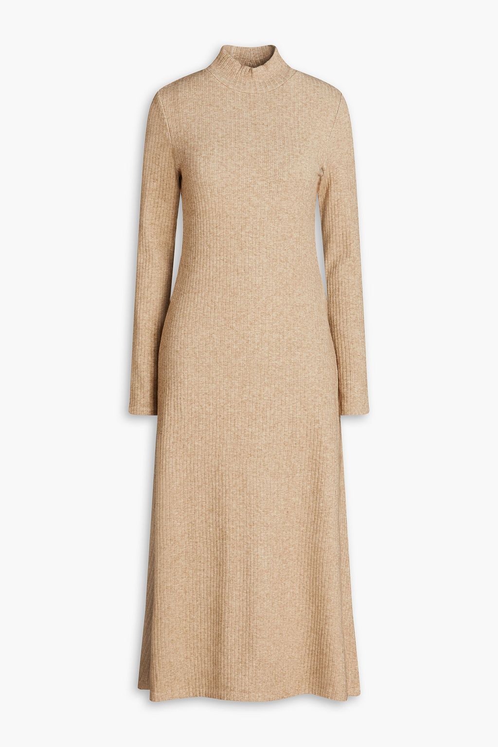 Melange Knit V-Neck Tee Dress