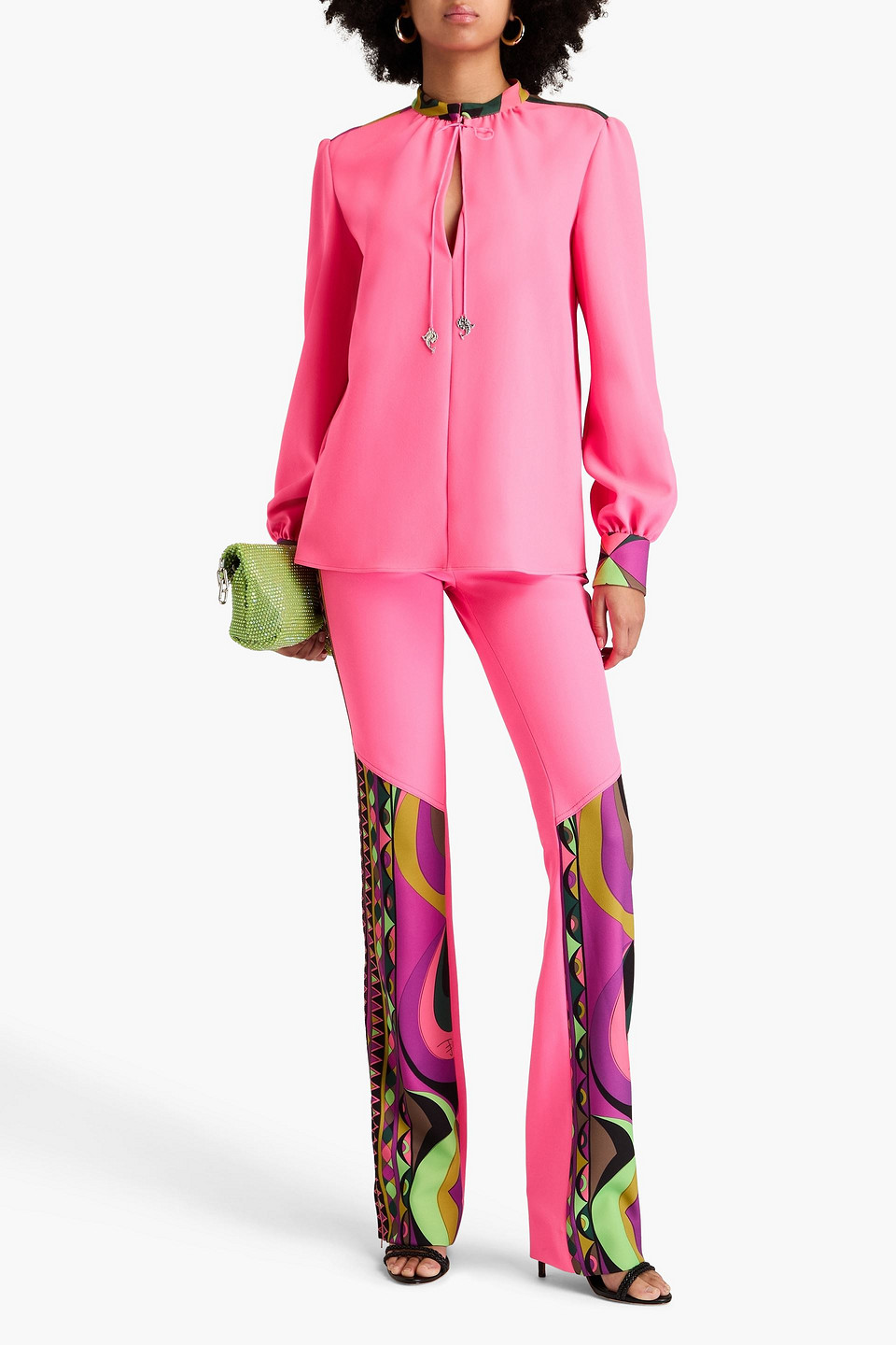  Pucci - Gathered Stretch-crepe Blouse - Pink - It 38 
