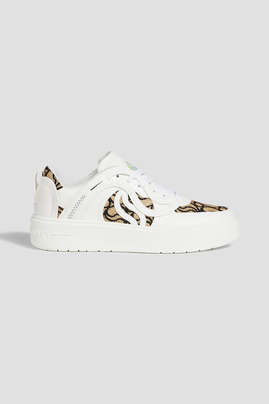 STELLA MCCARTNEY S Wave 1 jacquard and faux leather sneakers THE OUTNET