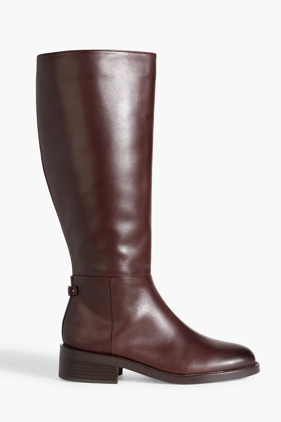 Sam Edelman Mabel Leather Knee Boots In Chocolate