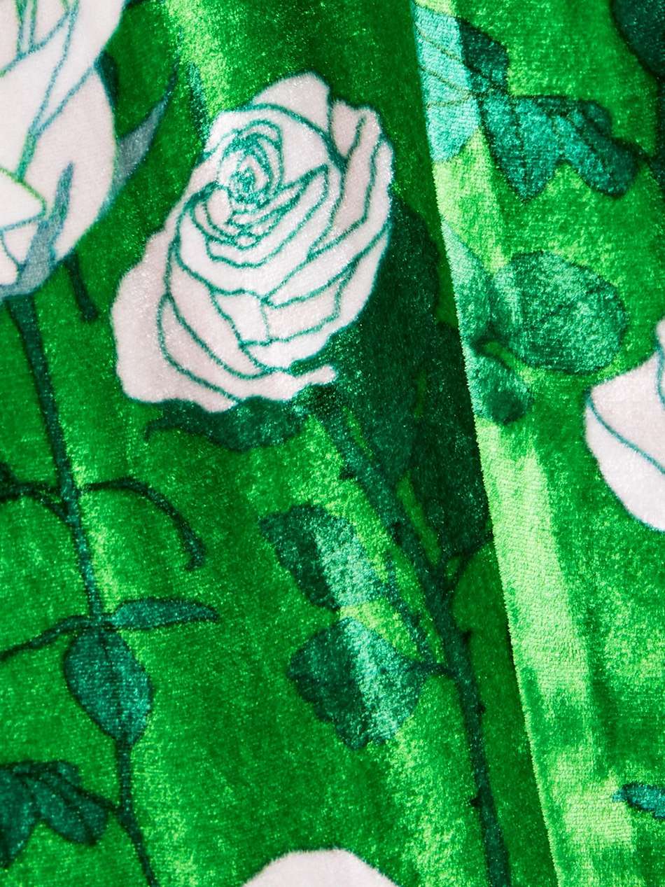 gisou floral-print velvet maxi wrap dress