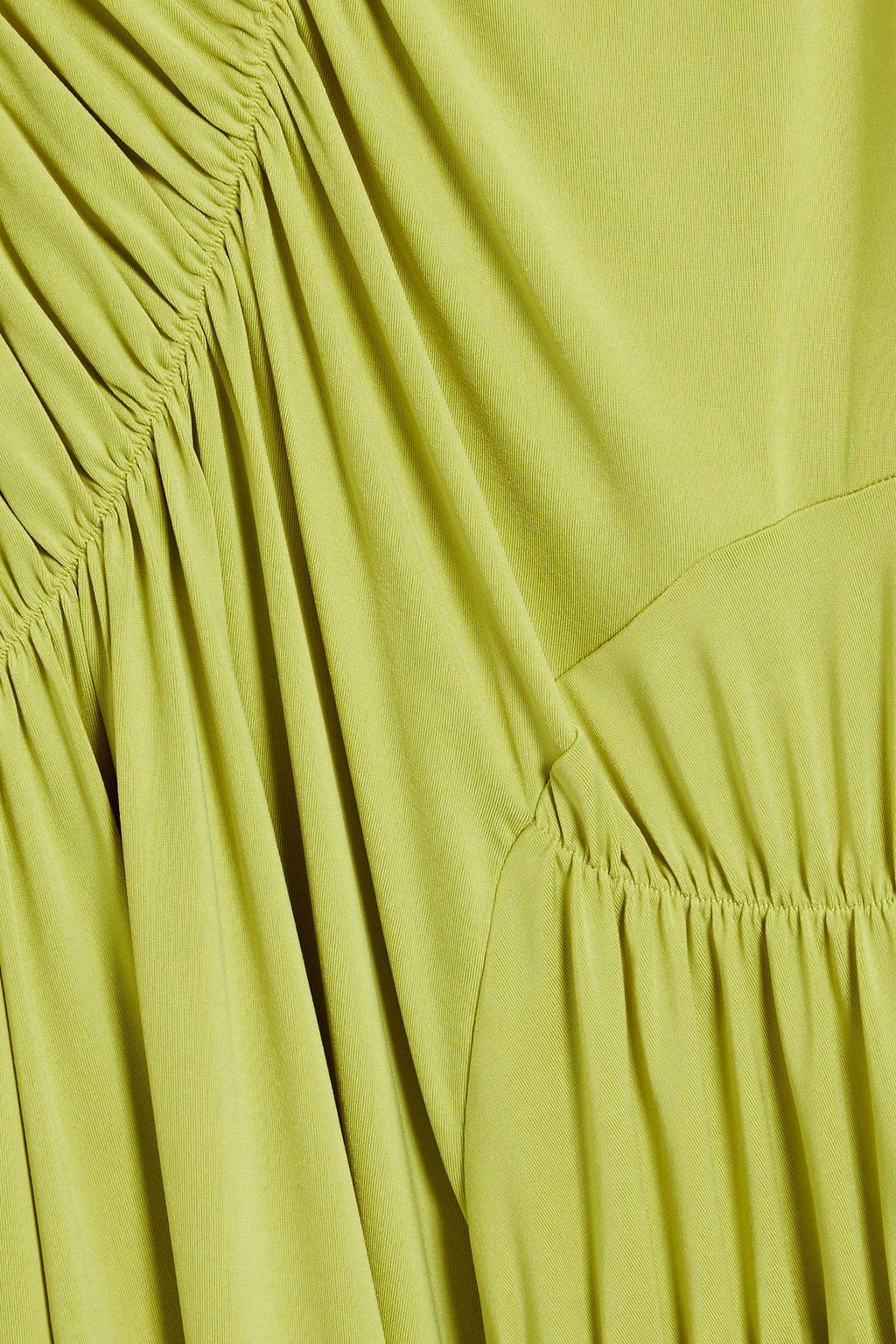 VICTORIA BECKHAM Asymmetric draped stretch-jersey midi dress