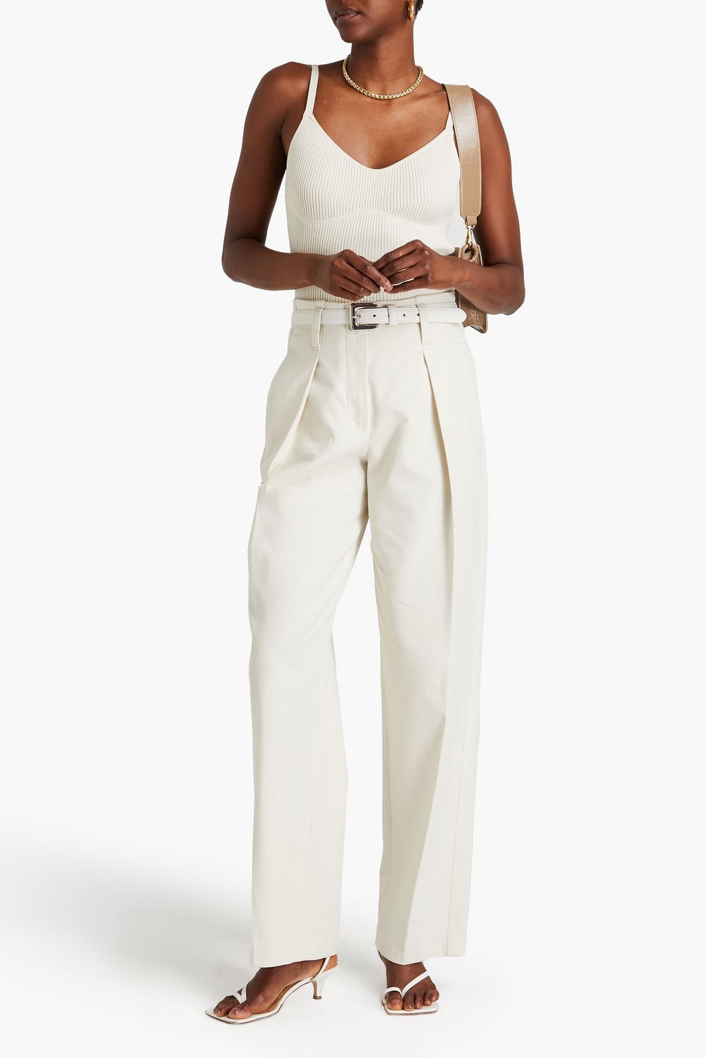 BRUNELLO CUCINELLI Cargohose aus Twill aus Stretch-Baumwolle mit Falten