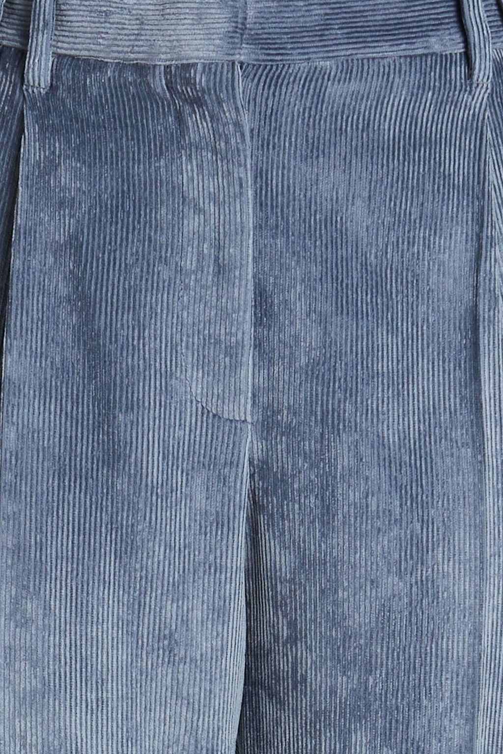 BRUNELLO CUCINELLI 코듀로이 플리츠 테이퍼드 팬츠
