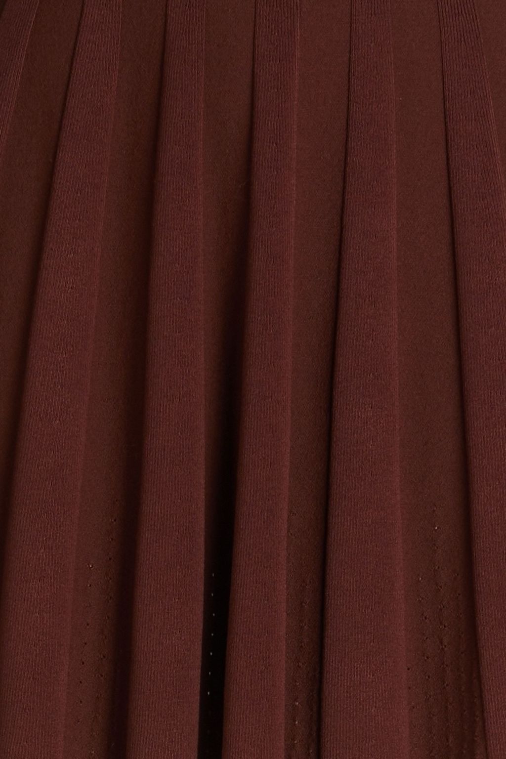 SANDRO Pleated ribbed-knit mini skirt