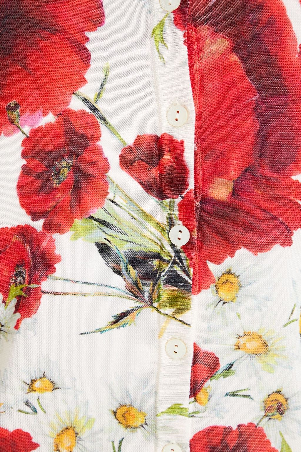 DOLCE&GABBANA Cardigan aus Seide mit floralem Print