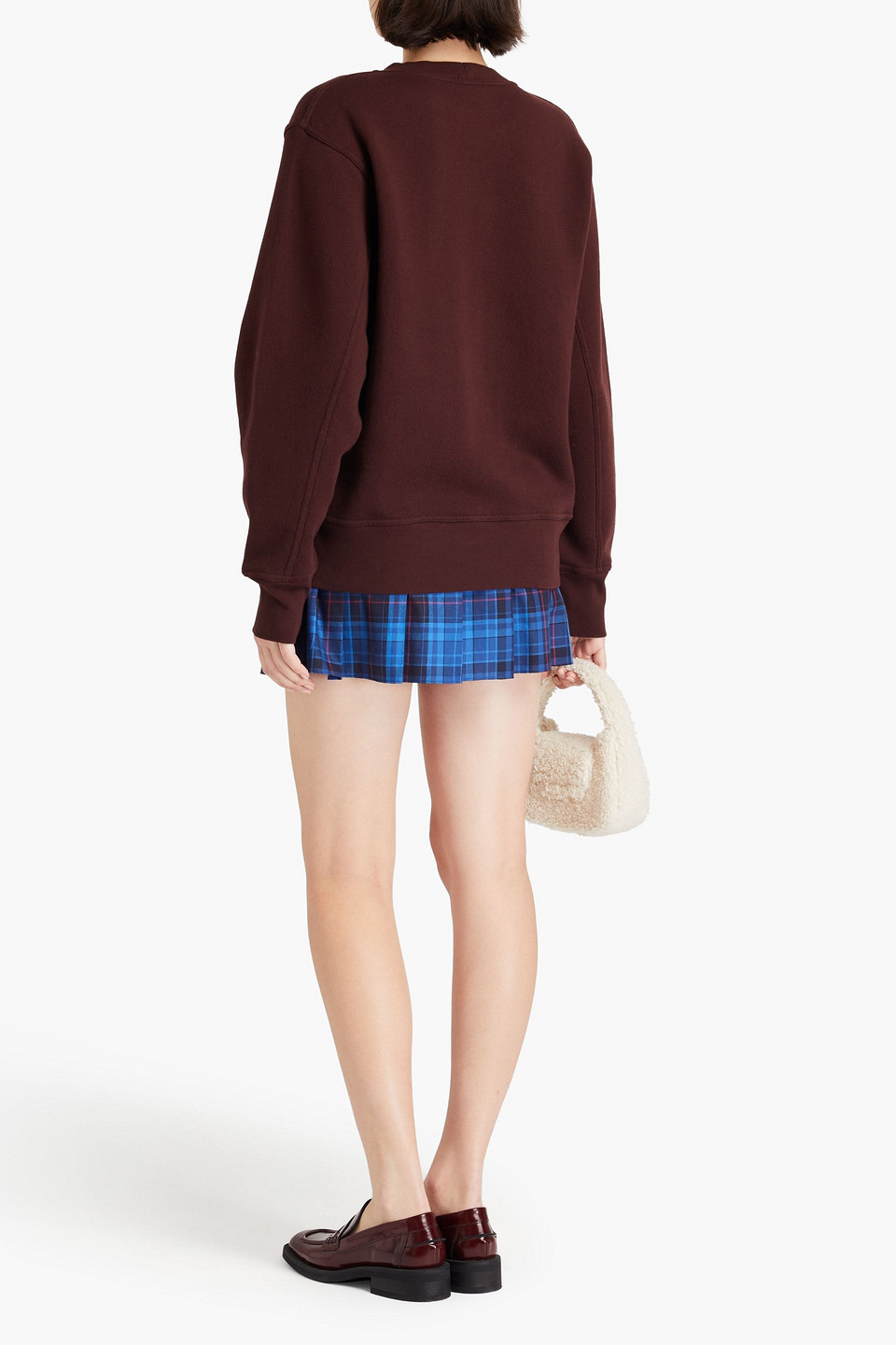  Sandro - Sweatshirt Aus Baumwollfleece Mit Applikationen - Burgunderrot - 0 