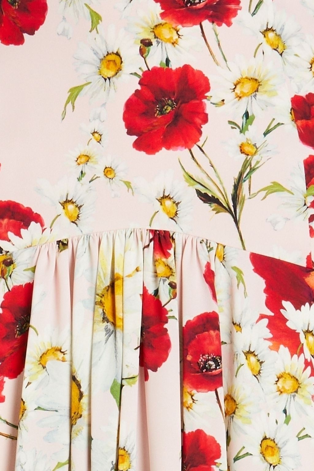DOLCE&GABBANA تنورة قصيرة من مزيج الحرير مزينة بطبعة الأزهار