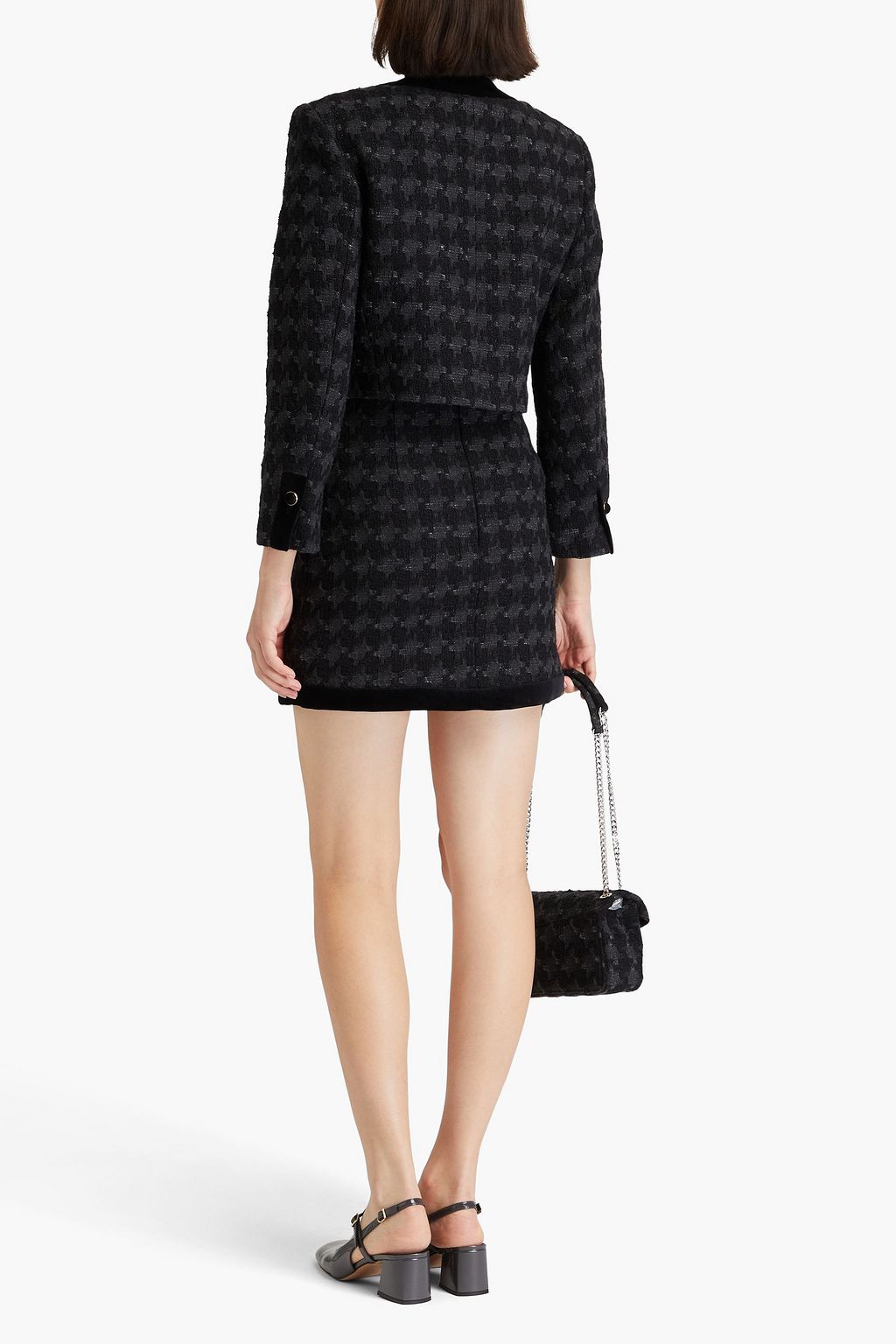 SANDRO Cotton-blend tweed mini skirt