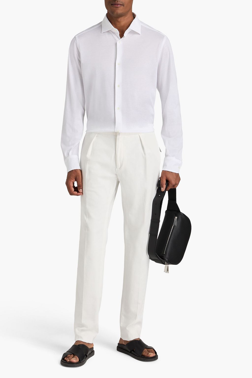 SLOWEAR Glanshirt cotton-piqué shirt