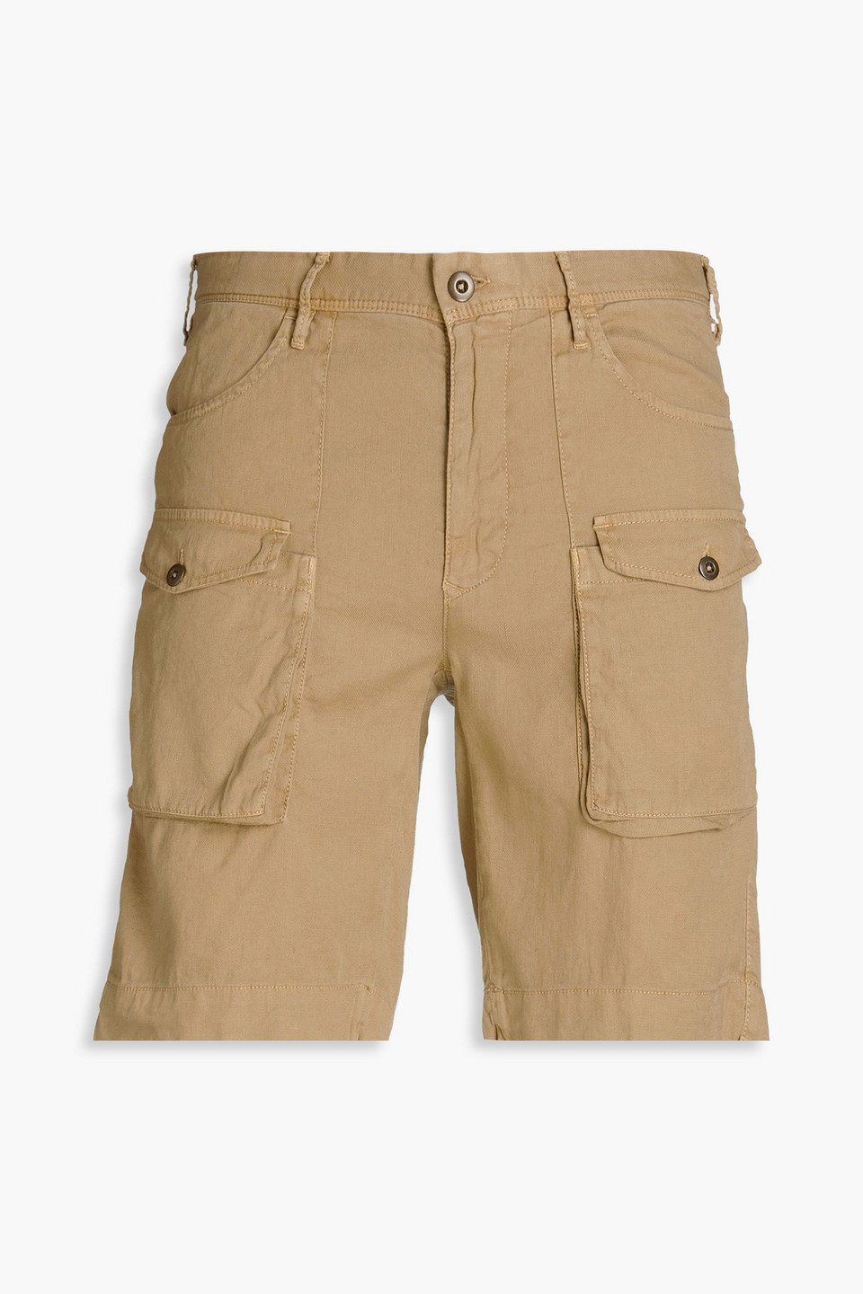Slowear Incotex Linen-blend Cargo Shorts In Sand