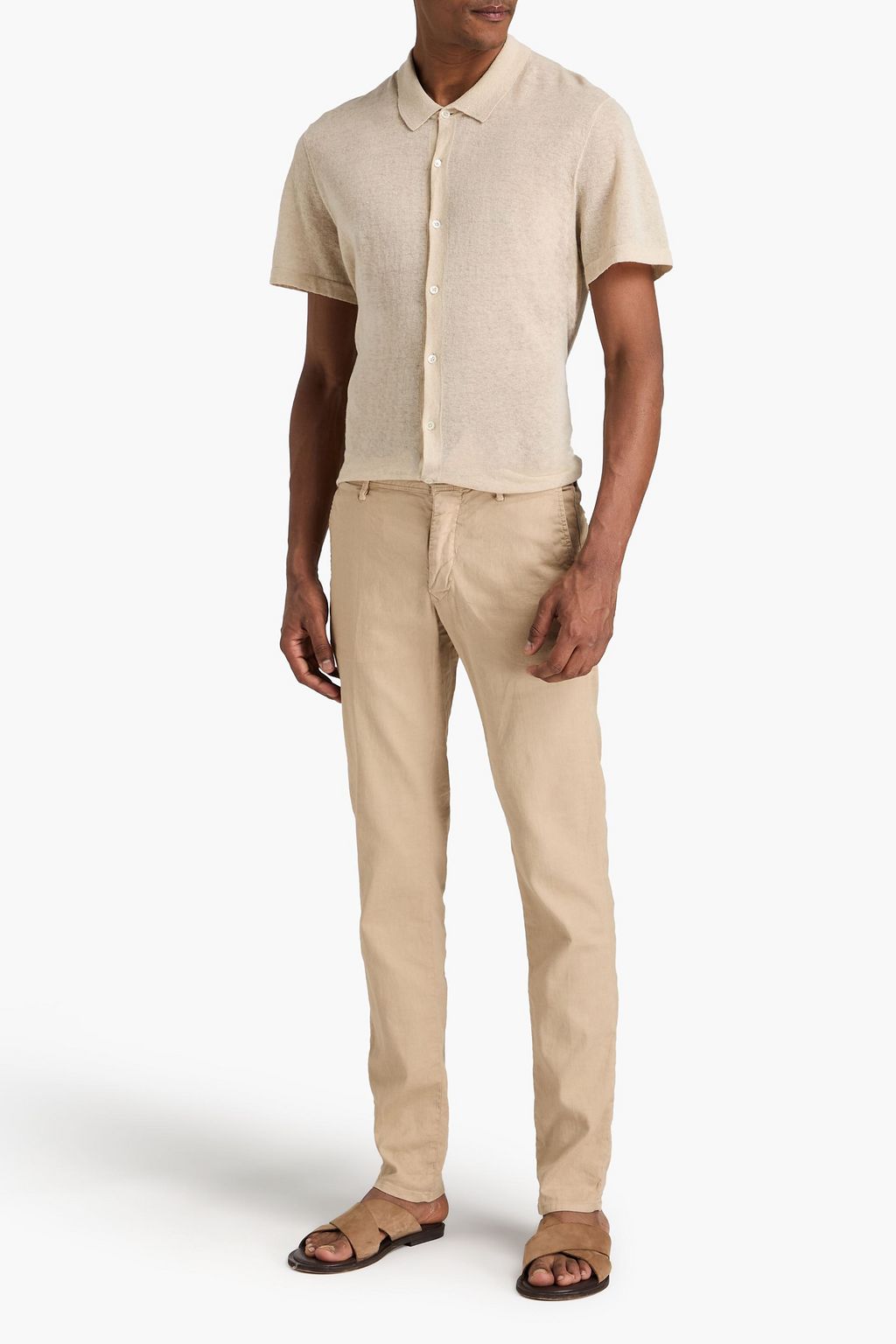 SLOWEAR Incotex slim-fit linen-blend chinos