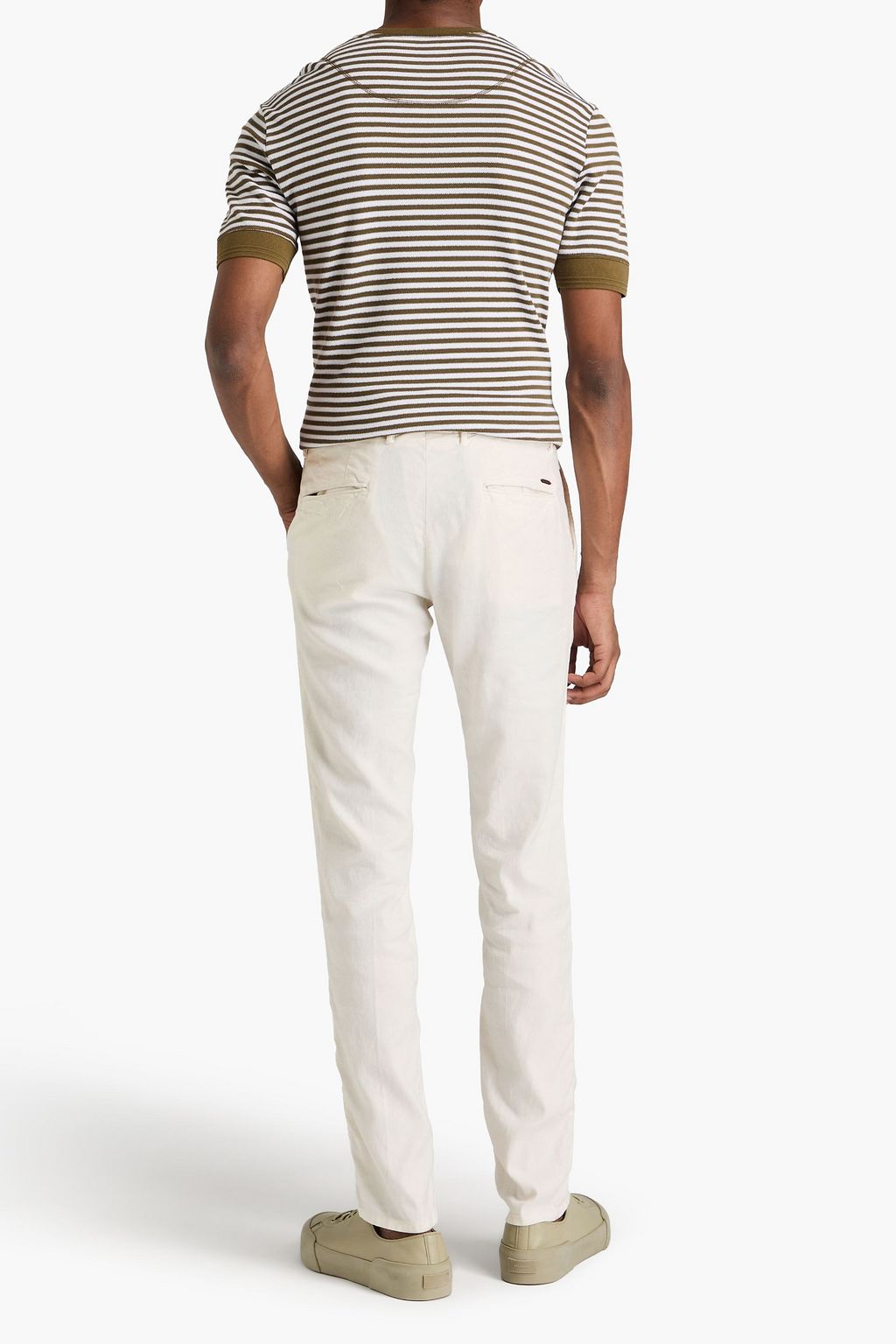 SLOWEAR Incotex slim-fit linen-blend chinos