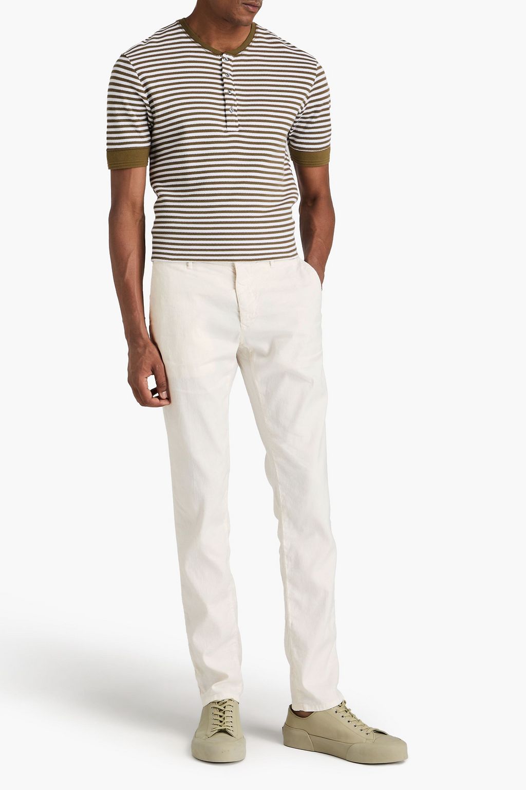 SLOWEAR Incotex slim-fit linen-blend chinos