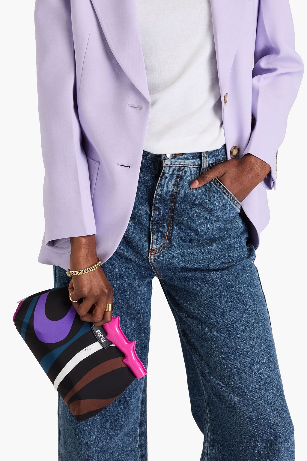 PUCCI Printed shell clutch