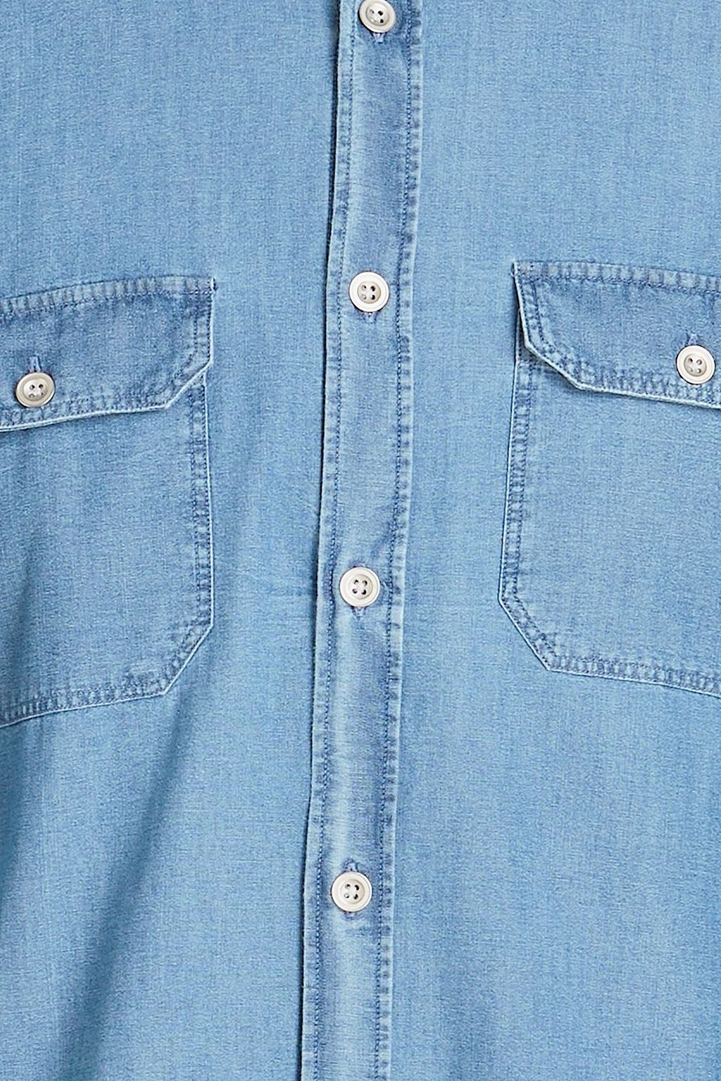 SLOWEAR コットンシャンブレー シャツ