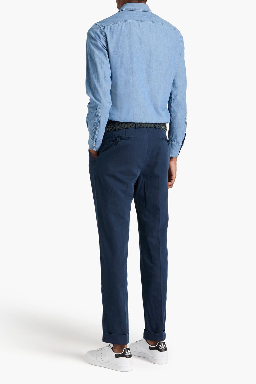 SLOWEAR コットンシャンブレー シャツ