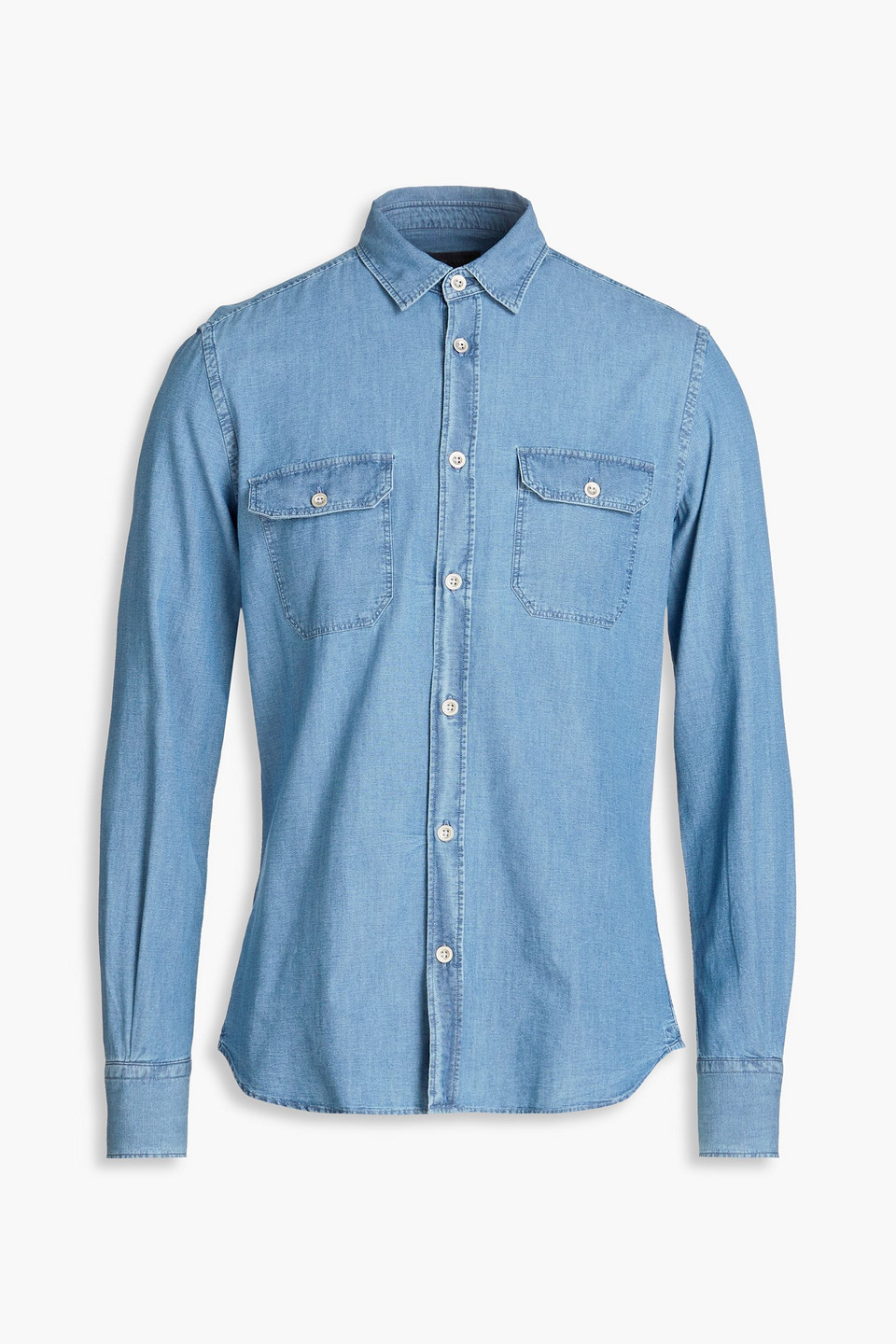 Slowear Glanshirt Cotton-chambray Shirt In Light Blue