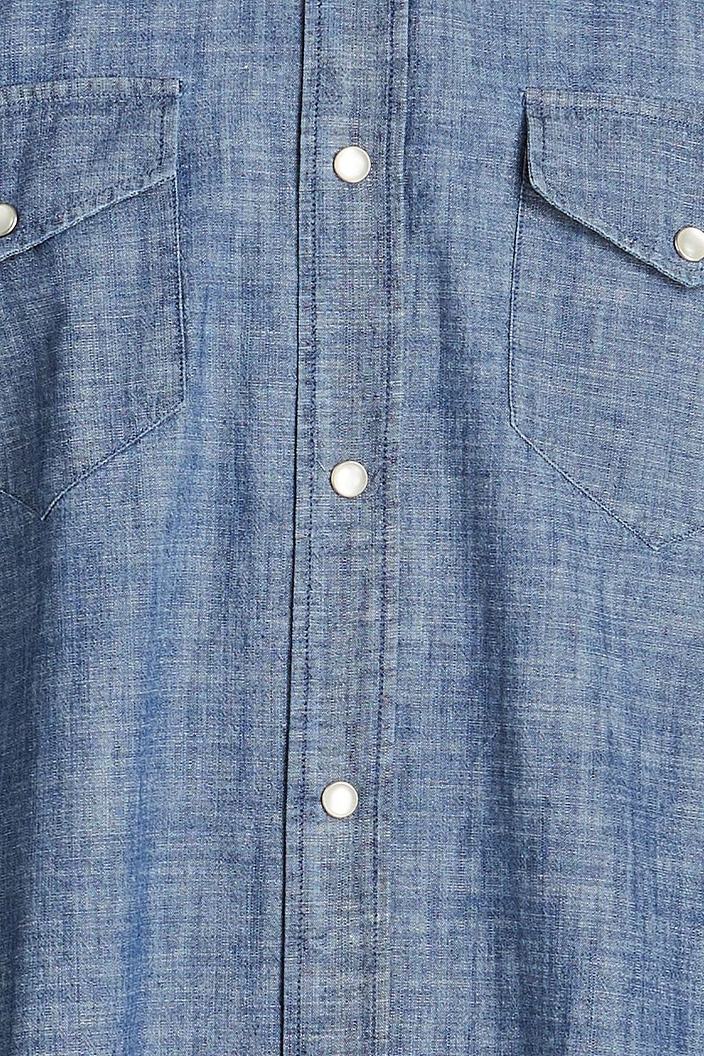 SLOWEAR قميص Glanshirt من قطن شامبراي