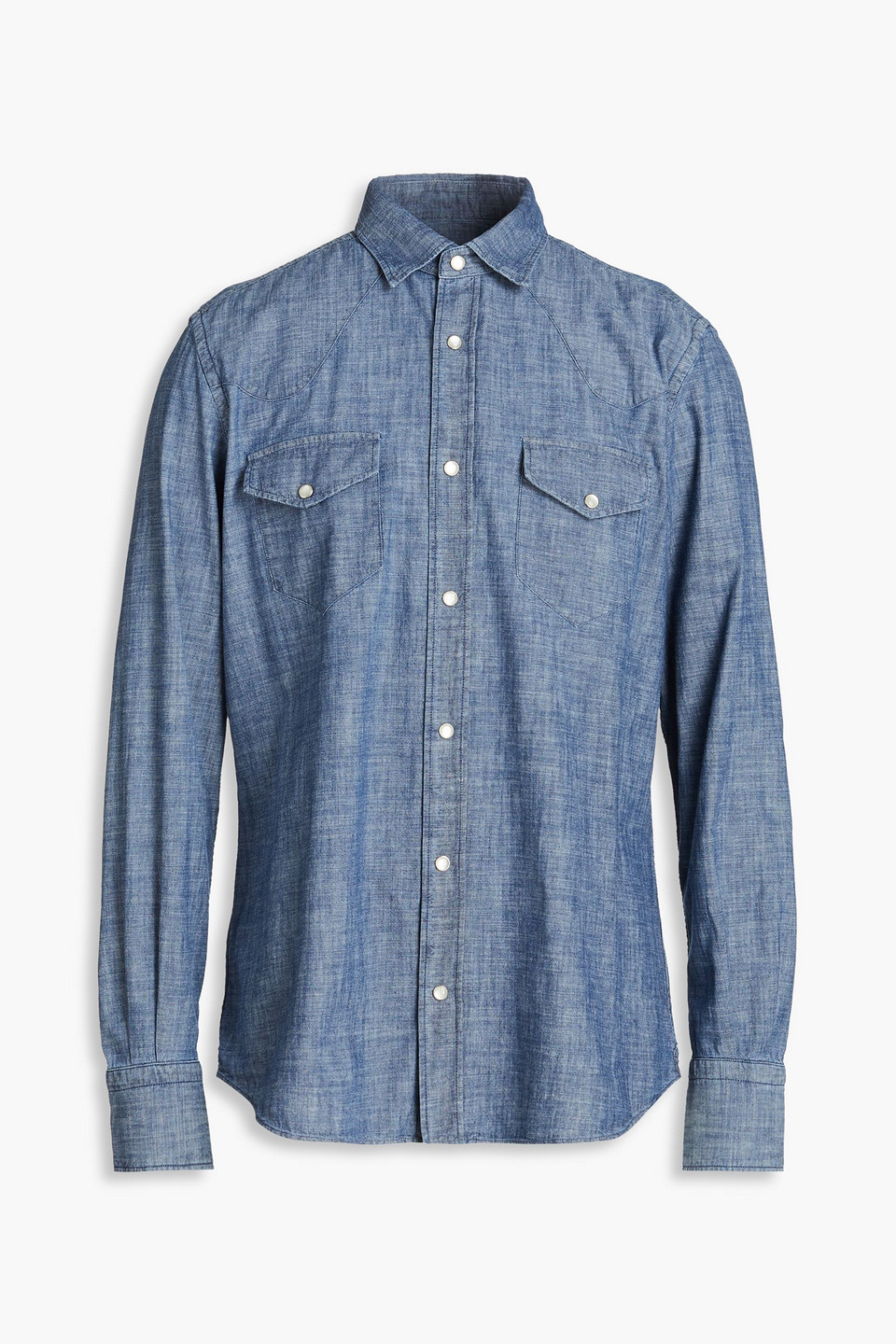 Slowear Glanshirt Cotton-chambray Shirt In Blue