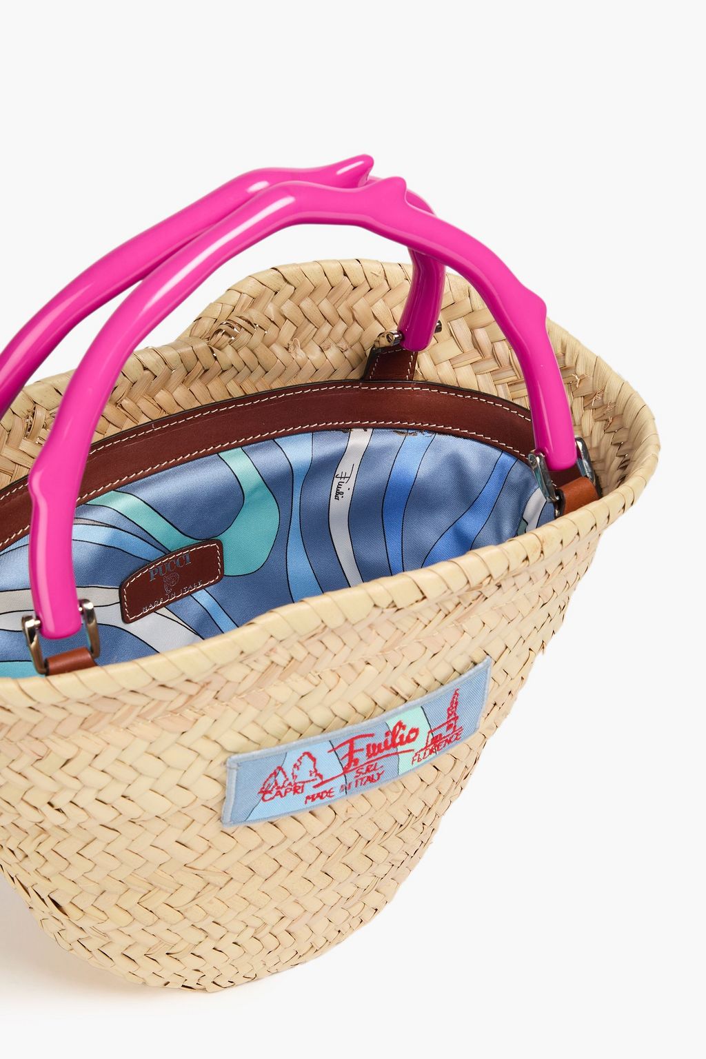 PUCCI Woven straw tote